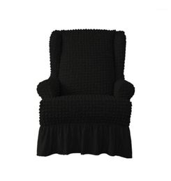 Chair Covers Wingback Cover Protector Slipcover Stretch Skirt Style Dirty Resistant RedGrayBlack1490442