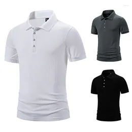 Men's Casual Shirts Sthirts Pit Collar Anti Pilling Polo Shirt Short Sleeved Comfortable Business Fashion Men Clothing