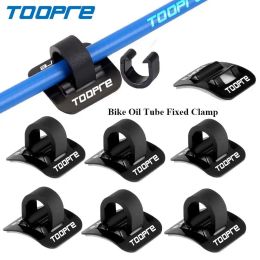 Parts TOOPRE Aluminium Bike Oil Tube Fixed Clamp Conversion Trap Adapter Bicycle Shifter Brake Cable Set Frame U Buckle Tube Clip Guide