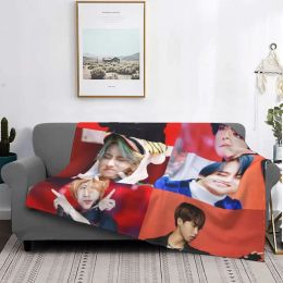 sets Stray Kids Han Jisung Blankets Fleece Spring/Autumn Pop Star Breathable UltraSoft Throw Blankets for Bed Travel Bedding Throws