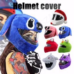 Clothings Christmas Motorcycle Helmet Cover Santa Claus Hat Full Face Funny Plush Moto Helmet Decoration Xmas Motorcycle Skiing Accessorie