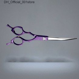 Hair Scissors Hair Scissors 65 Inch Left And Right 440C Japanese Stainless Steel Grooming Curved Blade Dog7061817 Q240425
