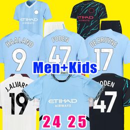 23 24 25 HAALAND SOCCER JERSEY YEAR OF DRAGON GREALISH GVARDIOL MANS CITIES AAREZ fan player verion DE BRUYNE FODEN 2023 2024 football top hirt kid kit