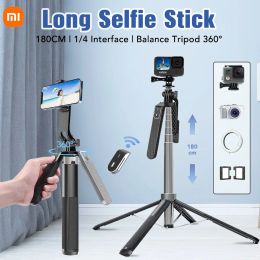 Gimbal Xiaomi 180CM Selfie Stick Tripod 360 Rotation Portable Foldable Cell Phone Tripod Stand Stabilizer for Travel Video Photograph