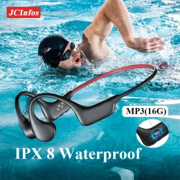 Boots Bone Conduction Headphones Bluetooth Headset Wireless Earphone Mp3 Swim Sports Ipx8 Waterproof with Mic Earhook Hifi Stereo