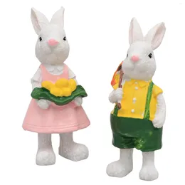 Garden Decorations 2Pcs Easter Figurines For Yard Balcony Room