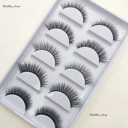 Natural 3D Mink False Eyelashes Fake Eye Lashes Make Up Beauty Tools Mix 5 Pairs Wholesale 10 50 100 Boxes 240301 109