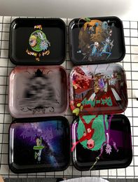 29x19CM Rolling Tray Metal Rolling Tray Cartoon Patterns Smoking Tray Roller Herb Roll Trays Smoking Accessories4491286