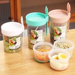 Storage Bottles Jars Double layer preservation box yogurt and nut container portable travel storage tank food sealed H240425