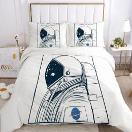 sets Cartoon Bedding Set for Boys Baby Kids Child Duvet Cover Set Pillowcase Comforter Blanket Quilt Cover 3D Bedclothes cosmonaut