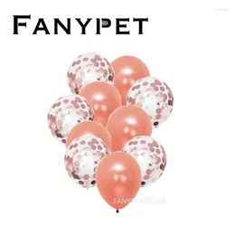 Party Decoration 10pcs Rose Gold Confetti Latex Balloon Sets Baby Shower DIY Love Wedding Birthday Supplies Globos Kids Toys