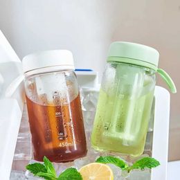 Tumblers Cold Extraction Coffee Cup Portable Soaking Juice Philtre Cups No Leakage Tea Leaf Bottle With Strap Lifter Drinkware H240425