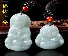 Natural Myanmar Jade Jewellery A Goods Guanyin Male Jade Buddha Female Medium Ice Seed Pendant255S9388390