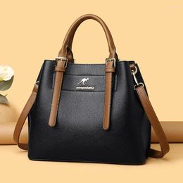 Shoulder Bags Women Handbag High Quality Pu Leather Bag Elegant Solid Colour Tote Female Large Capacity Crossbody