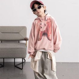 Clothing Sets Korean 2-8 Year Spring Children Boys 2PCS Clothes Set Cartoon Pattern Print Hooded Cotton Straight Pants Suit Baby Outfits