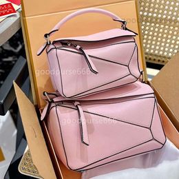 Large Designer Crossbody Purse Fashion Loe Splice Handle Puzzle Lychee Pattern Bag Capacity Girl Bags Shoulder Handbags Lady Spain 9G7R