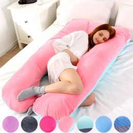 Pillow Soft Pregnant Pillow Case Gravida U Type Lumbar Pillowcase Multi Function Side Protect Cushion Cover for Pregnancy Women Gift