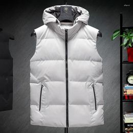 Men's Vests High Quality Autumn Winter Men Clothing Windproof Comfortable Cotton Solid Color Oversize 5XL Zipper Roupas Masculinas