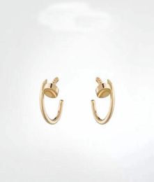Fashion titanium steel nails Stud earrings for mens and women gold silver jewelry for lovers couple rings gift8501766