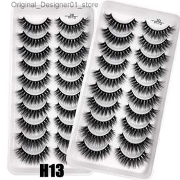False Eyelashes Wholesale 2/10/20 boxes 10 pairs of 3D artificial mink eyelashes natural long fake fluffy soft full thickness Wispy curly makeup Q240425