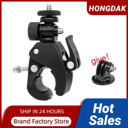 Accessories HONGDAK GoPro Hero 11 10 9 Bicycle Motorcycle Handlebar Handle Clamp Bar Mount for Go Pro 7 6 Insta 360 Action Camera Accessory