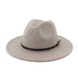 Wide Brim Hats Bucket Hats MAN Hat Fedoras Hat For Women % Wool Feather Belt Hat Luxury Fashion Church Hats Panama Party OutdoorTravel Fedoras Wide Brim Y240425