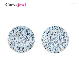 Stud Earrings Carvejewl Big Metal Round Uneven Colour Rich Coating For Women Jewellery Hyperbole Romantic Earring