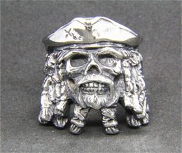 5pcslot New Men Boys Cool Ghost Skull Ring 316L Stainless Steel Fashion Jewellery Popular Biker Hip Style Skull Ring95405608968201