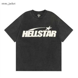 Hellstar T Shirt Graphic Tee Men's T-shirts Hellstar Short Sleeve Men Women High Quality Streetwear Hip Hop Fashion Hell Star T Shirt Washed Fabric Print Black 7915