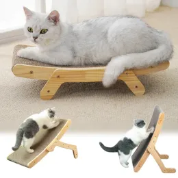Scratchers Wooden Cat Scratcher Cat Scratch Board Bed 5 In 1 Scratching Pad Pet Cat Toys Grinding Nail Scraper Mat Training Grinding Claw