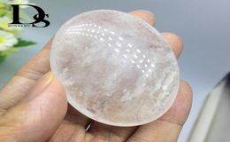 6cm Natural Clear Quart Palm Stone Quartz Oval Yellow Crystal Tumbled Minerals Worry Stones For Healing Reiki Gifts Decoration Dro7016237