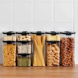 Food Savers Storage Containers storage jar kitchen container with lid plastic box used for bulk grain organizer H240425