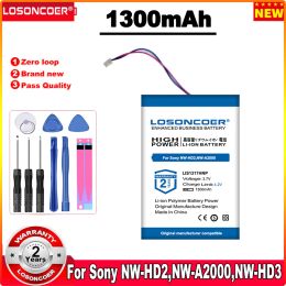 Accessories LOSONCOER 1300mAh Battery For Sony NWHD2 NWA2000 NWHD3 Player LIS1317HNP 175649312 5427B Batteries