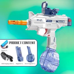 Water Gun Electric Pistol Shooting Toy Gun Full Automatic Summer Pool Beach Toy For Kids Children Boys Girls Adult 240420