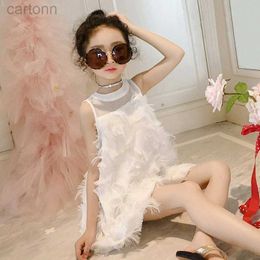 Girl's Dresses Summer Cute Girls Princess Dress Sleeveless Tulle Clothes Child Birthday Party Vestido Kids Easter Costume Girl Casual Dresses d240425