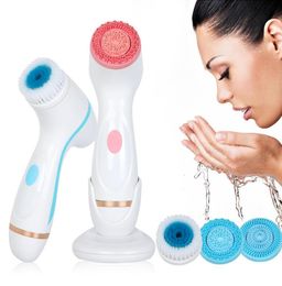 Ultrasonic Face Cleansing Brush Face Cleaner Silicone Massage Facial Cleanser Pore Blackhead Acne Washing Brush3334502