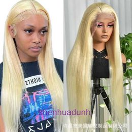 100% Human Hair Full Lace Wigs Wig 613 real human lace wig headband 13 * 4 front hair