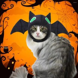 Dog Apparel Pet Headgear Cute Bat Shaped Hat Halloween Costume Soft Comfortable Cat Headwear Supplies