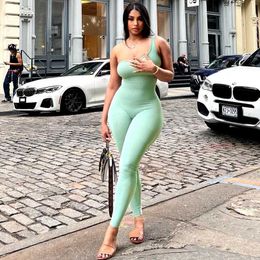 Women's Jumpsuits Rompers Harem jumpsuit Italian spaghetti long casual belt Camis summer retro slim fit Sesy full set jumpsuit womens clothing Y240425