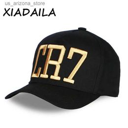 Ball Caps Cristiano Ronaldo CR7 Baseball Hat Cotton Adjustable 3D Embryo Bone CR7 Button Hat Mens Casual Sports Hat Q240425