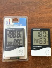 Digital LCD Temperature Hygrometer Clock Humidity Metre Thermometer with Clock Calendar Alarm HTC1 100 pieces up4999049