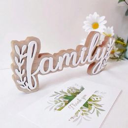 Decorative Figurines Wood Letter Pattern Hanging Decoration Home Family Room Door Wall Decor