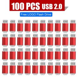 Drives 100Pcs/lot USB Flash Drive 64GB Pen Drive 1GB 2GB 4GB 8GB 16GB Pendrives Usb Stick 32GB Memory Stick Free Custom Logo Gift