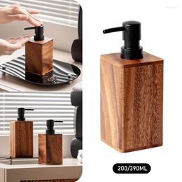 Storage Bottles 200/390ML Retro Solid Wood Pressed Bottle Of Walnut Handwashing Shampoo Shower Gel Packaging Tools