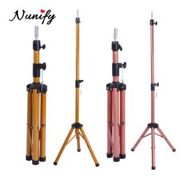 Stands Nunify Adjustable Hair Wig Stand Tripod Stand Hair Wig Head Mannequin Head Training Holder Hairdressing Clamp Hair Holder