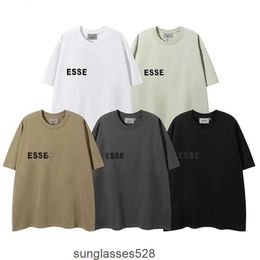 Fashion Shirt Ess Mens t Designer Tshirts Summer Short Sleeved Luxury Cotton Round Neck Breathable Letter Applique Man Clothes Brand