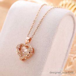 Pendant Necklaces Korean Version of Personality Versatile Smart Love Pendant Fashion Ocean Heart Necklace for Your Beating Heartbeat Gift