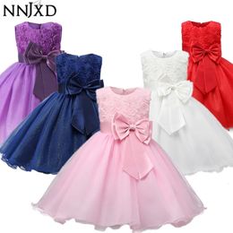 Flower Girls Dress for Wedding Evening 310 Years Birthday Xmas Party Tutu Princess Dres Elegant Gown Kids Clothes 240420