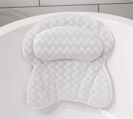 Pillow Bath Pillow for Tub Neck and Back Support, SPA Bathtub Pillow with Headrest Cushion with Suction Cups