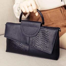 Shoulder Bags Crocodile Pattern Genuine Leather Small Crossbody Bag For Women Luxury Handbag Ladies Fashion Female Purse Totes